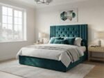 Diamond Centre Channel Headboard in a bright modern bedroom