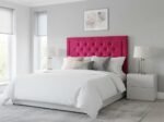 Diamond Luxe Buttoned Headboard in a bright modern bedroom