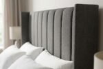 The Flute Headboard fabric and design close-up