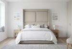 The Moana Headboard in light in a bright modern bedroom