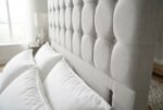 The Moon Headboard fabric and design close-up